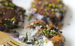 Truffle Salted Purple Potato kale Cakes